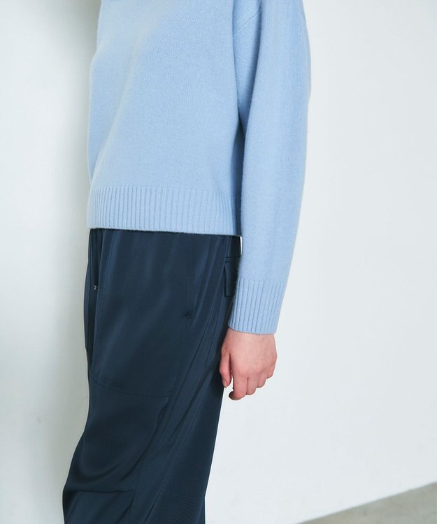 GRACE CONTINENTAL ウールルーズニットトップ サックス
