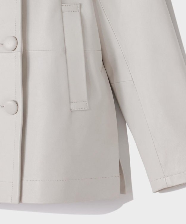 GRACE CONTINENTAL ラムレザーＰコート キナリ