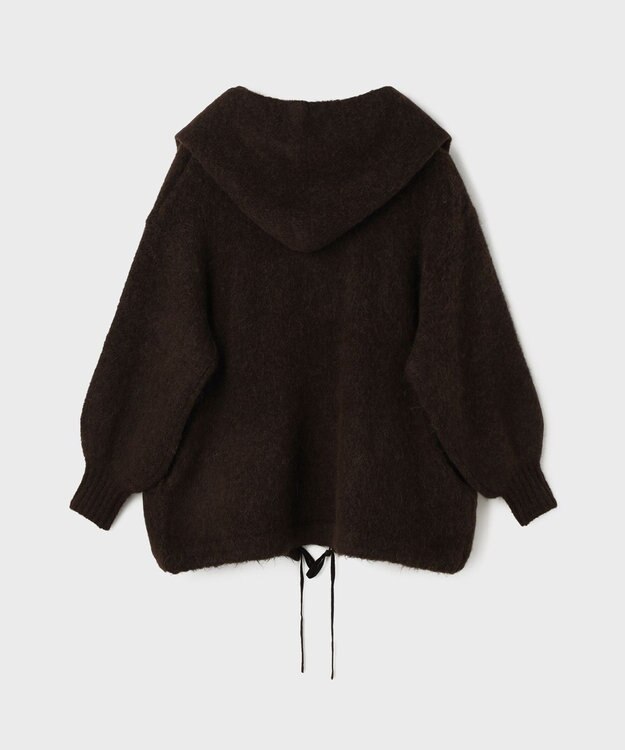 GRACE CONTINENTAL ストールアルパカカーディガン ブラウン