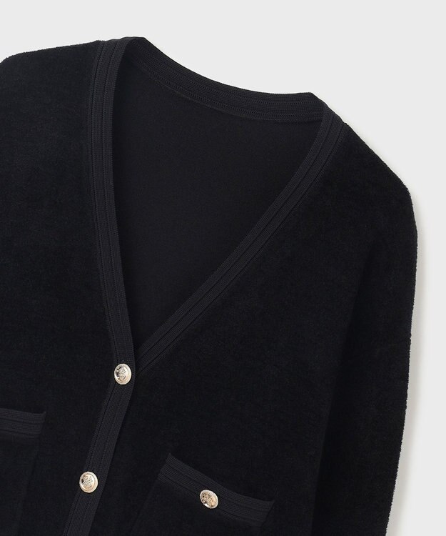 GRACE CONTINENTAL モールニットカーディガン ブラック