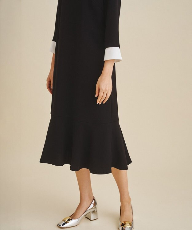 GRACE CONTINENTAL ダブルクロスドレス バイカラー