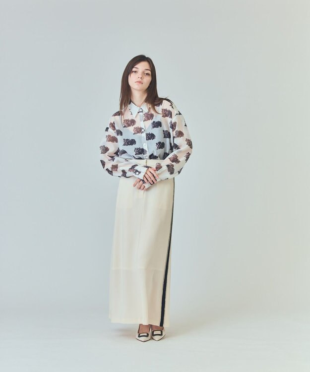 GRACE CONTINENTAL シアーCatブラウス キナリ