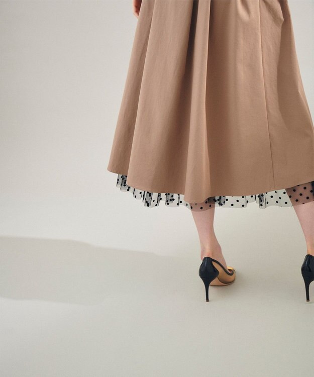 GRACE CONTINENTAL ジップディテールワンピース キャメル