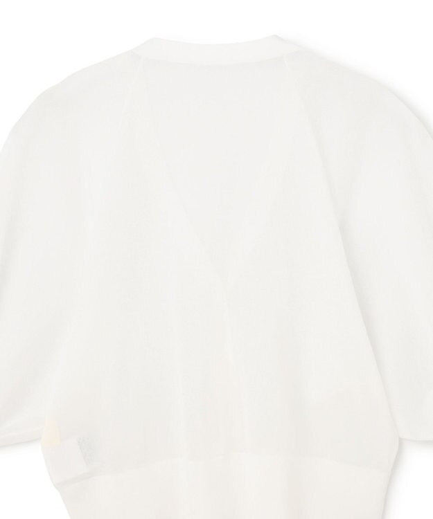 GRACE CONTINENTAL ラメシアードルマンニットカーディガン ホワイト