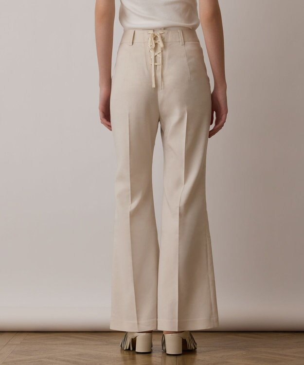 GRACE CONTINENTAL リネンサテンフレアパンツ キナリ