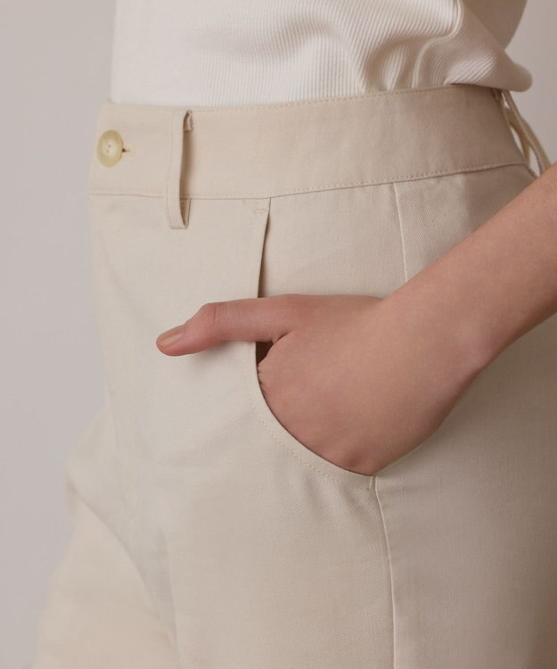 GRACE CONTINENTAL リネンサテンフレアパンツ キナリ