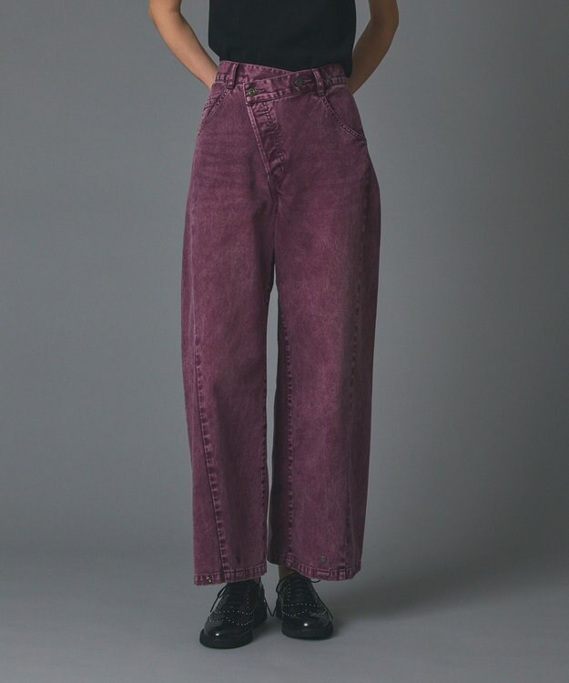 GRACE CONTINENTAL ラップ2wayデニムパンツ ボルドー