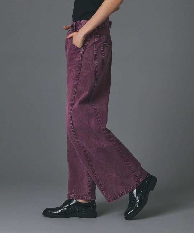 GRACE CONTINENTAL ラップ2wayデニムパンツ ボルドー