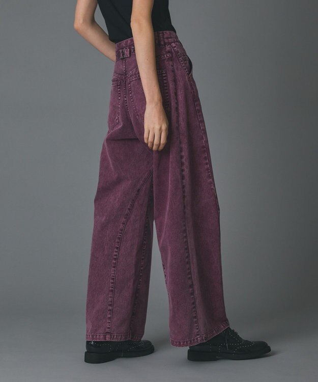 GRACE CONTINENTAL ラップ2wayデニムパンツ ボルドー