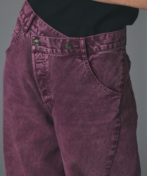 GRACE CONTINENTAL ラップ2wayデニムパンツ ボルドー