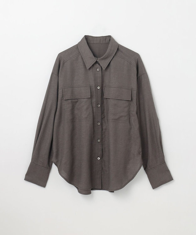 GRACE CONTINENTAL トリアセリネンオーバーシャツ チャコール