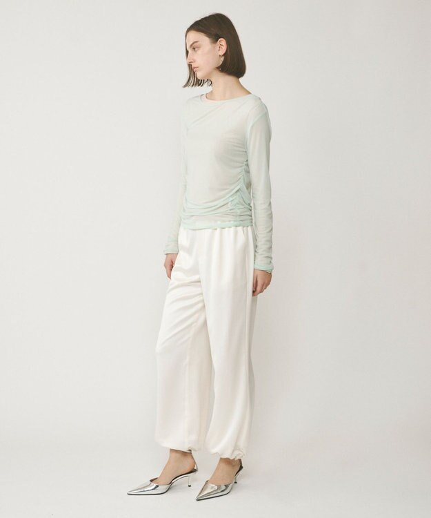 GRACE CONTINENTAL レイヤードカットトップ ライトグリーン