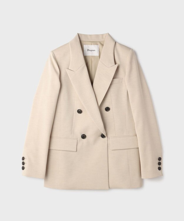 GRACE CONTINENTAL ピークドダブルジャケット ベージュ