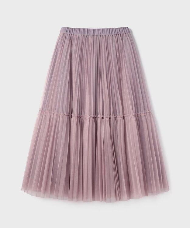 GRACE CONTINENTAL チュールティアードスカート パープル