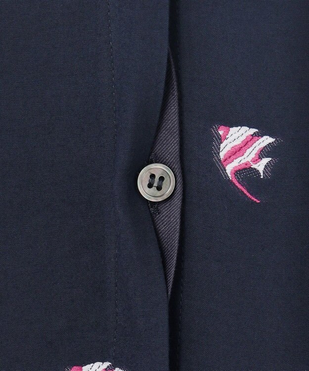 GRACE CONTINENTAL エンゼルフィッシュジャガードワンピース ネイビー