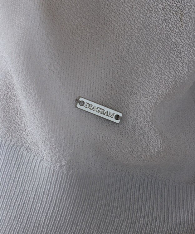 GRACE CONTINENTAL シアージョーゼットカーディガン ブルー