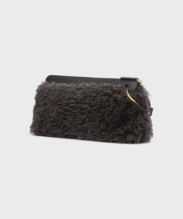 GRACE CONTINENTAL ORSETTO MORBIDO BAG ブラック