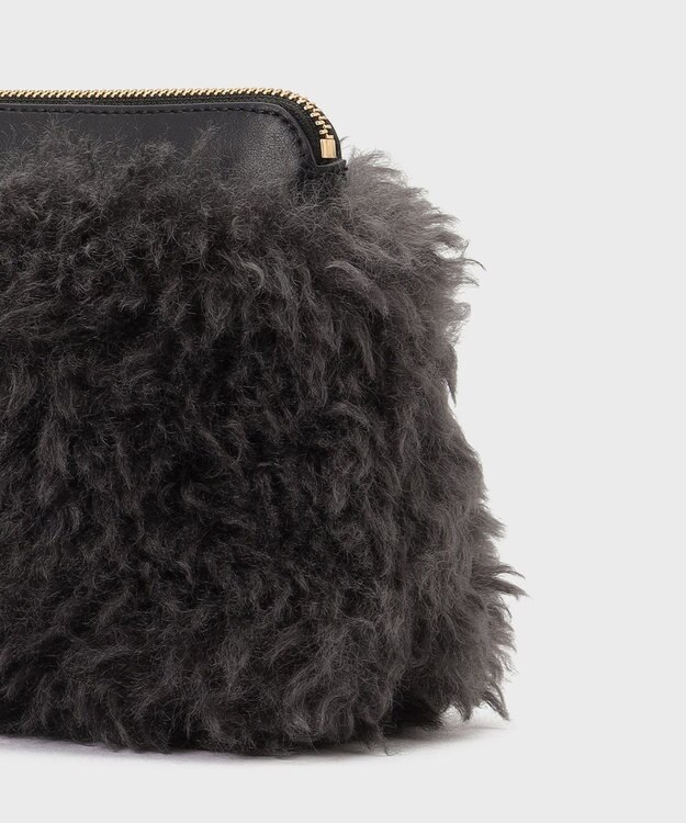 GRACE CONTINENTAL ORSETTO MORBIDO BAG ブラック