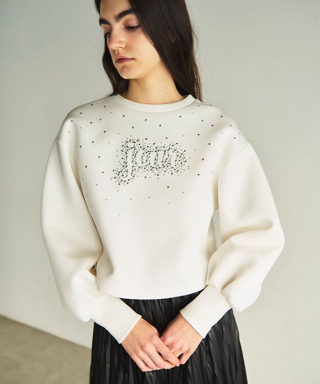 GRACE CONTINENTAL ロゴカットトップ ホワイト