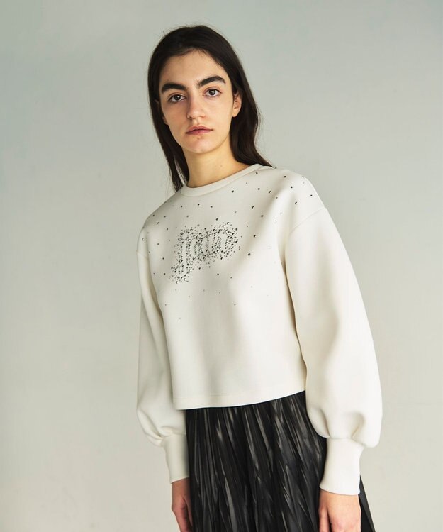 GRACE CONTINENTAL ロゴカットトップ ホワイト