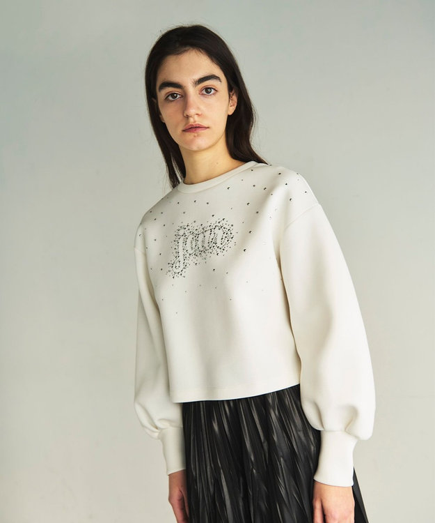 GRACE CONTINENTAL ロゴカットトップ ホワイト