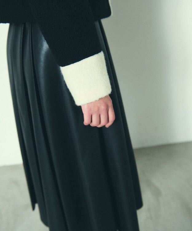 GRACE CONTINENTAL ウールパイルジャケット ブラック