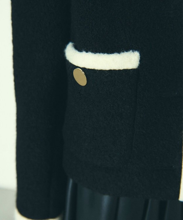 GRACE CONTINENTAL ウールパイルジャケット ブラック