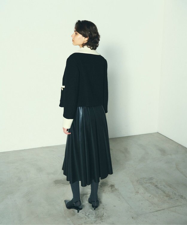 GRACE CONTINENTAL ウールパイルジャケット ブラック