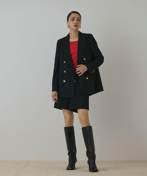 GRACE CONTINENTAL バックベンツダブルジャケット ブラック