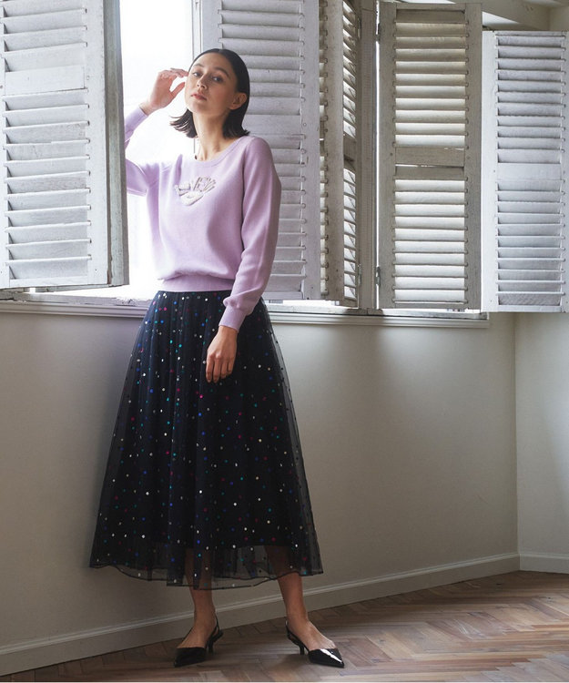 【完売商品】GRACE CONTINENTAL マルチドットembスカート マルチドットembスカート / GRACE CONTINENTAL | GRACE