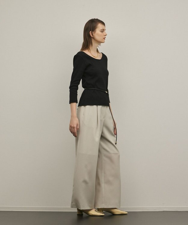 GRACE CONTINENTAL テレコカットトップ ブラック