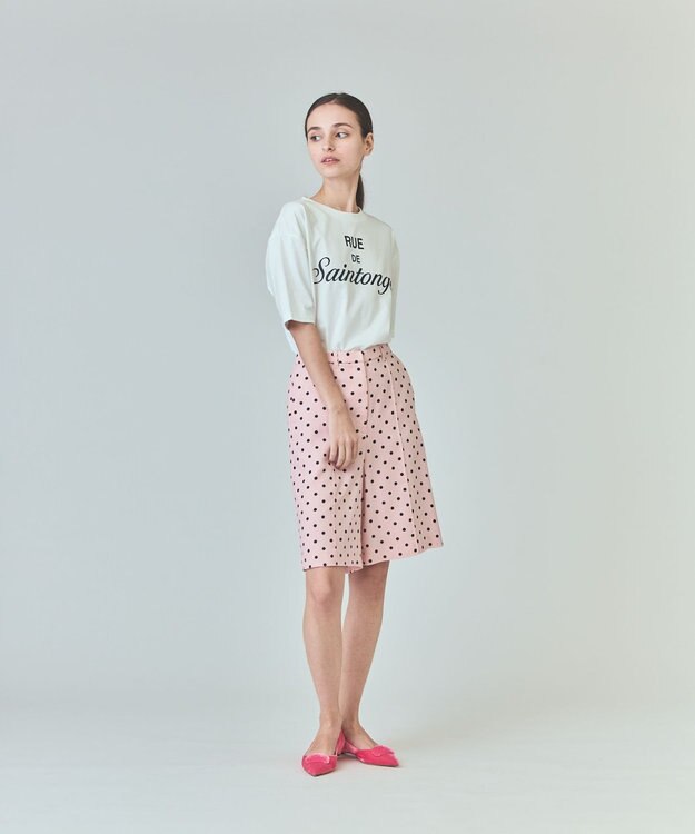 GRACE CONTINENTAL レタードプリントTシャツ ホワイト