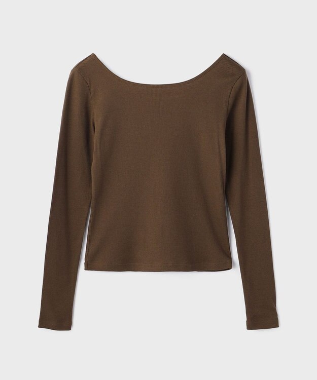 GRACE CONTINENTAL ウ－ルコットンテレコトップ ブラウン