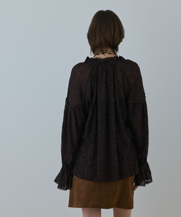 GRACE CONTINENTAL Diagram モチーフ刺繍カフタンブラウス ヨウリュウembカフタンブラウス / GRACE CONTINENTAL | GRACE