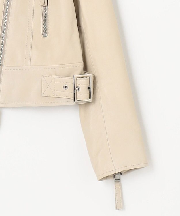 GRACE CONTINENTAL レースアップライダースジャケット ベージュ