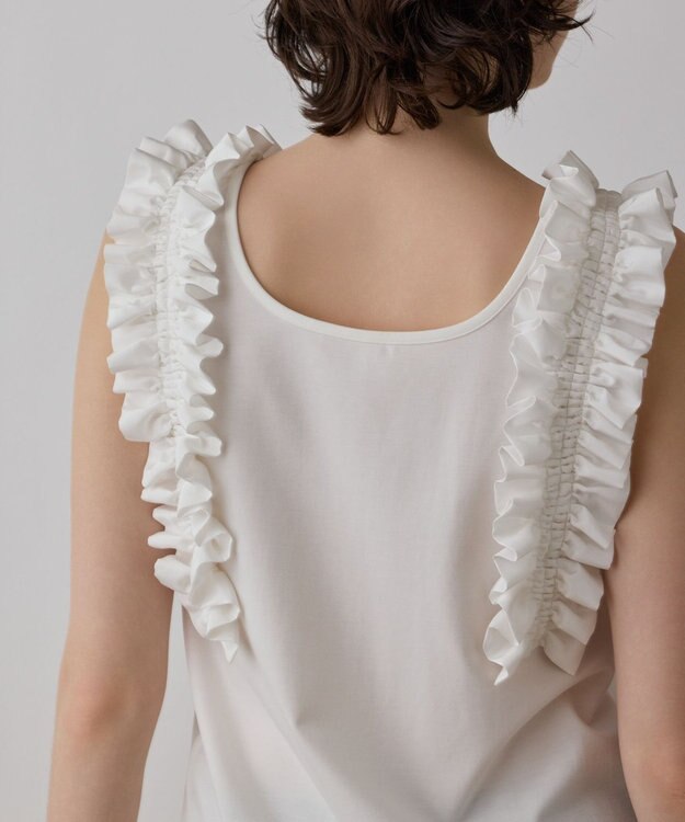 GRACE CONTINENTAL フリルカットトップ ホワイト