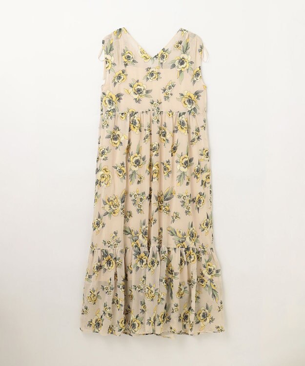 GRACE CONTINENTAL エスニックフラワー刺繍ワンピース ベージュ