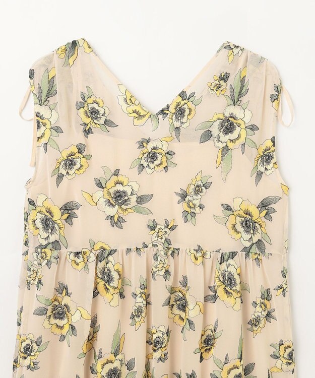 GRACE CONTINENTAL エスニックフラワー刺繍ワンピース ベージュ