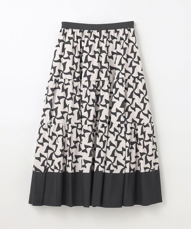 GRACE CONTINENTAL リボンプリントスカート キナリ