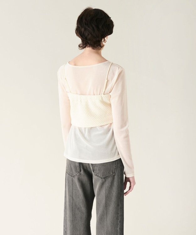 GRACE CONTINENTAL ニットライクレースビスチェ キナリ