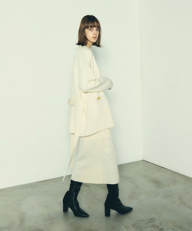 GRACE CONTINENTAL メリノウールニットカーディガン ホワイト