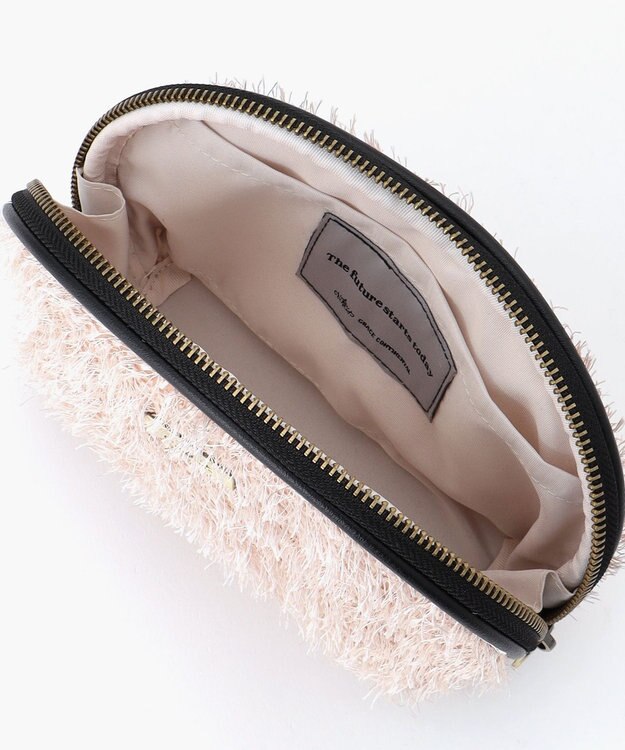 GRACE CONTINENTAL Fabricシェルポーチ-AW ピンク