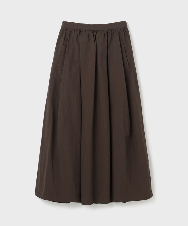 GRACE CONTINENTAL タックギャザータフタスカート ブラウン