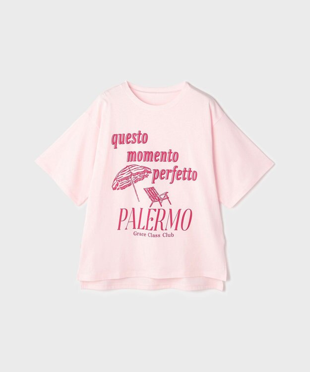 GRACE CONTINENTAL リゾートビーチTシャツ ピンク