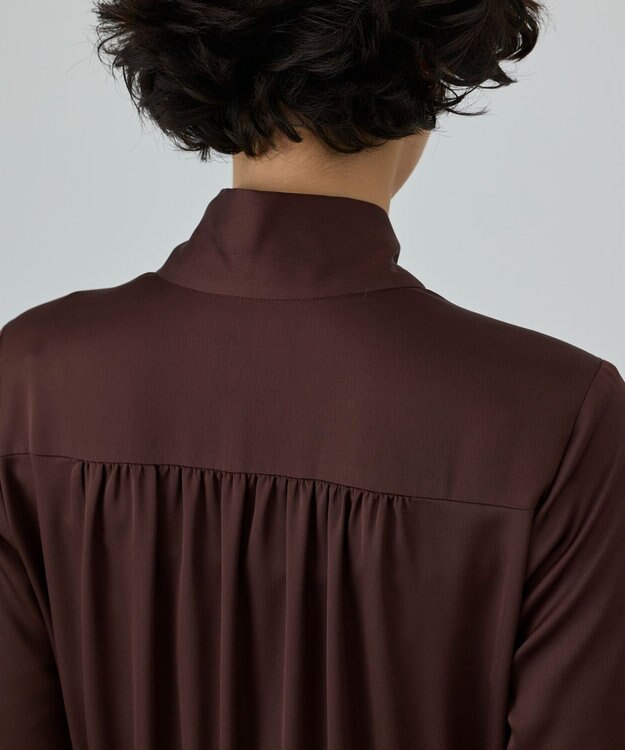 GRACE CONTINENTAL ボウタイティアードワンピース ブラウン