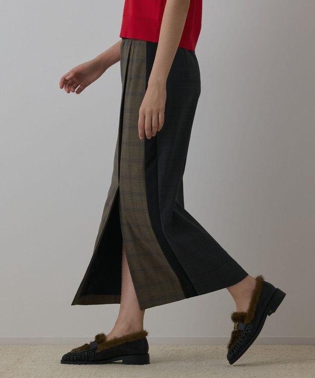 GRACE CONTINENTAL タックタイトスカート グレンチェック