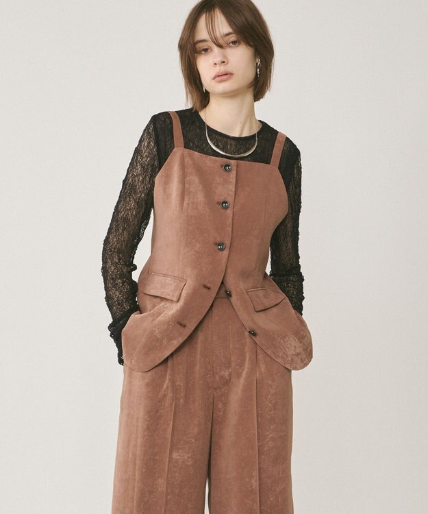 クラッシュサテンキャミトップ　グレースコンチネンタル クラッシュサテンキャミトップ / GRACE CONTINENTAL | GRACE