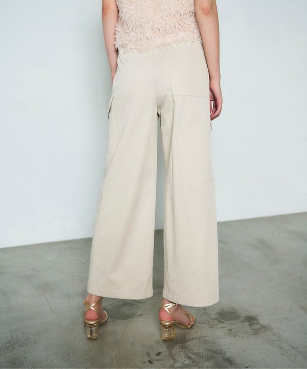 GRACE CONTINENTAL アシンメトリーワークパンツ ベージュ