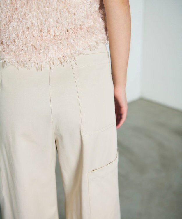 GRACE CONTINENTAL アシンメトリーワークパンツ ベージュ