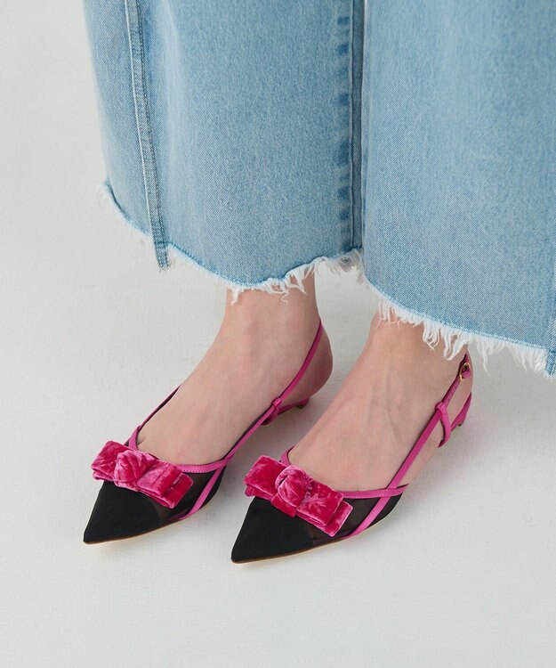 GRACE CONTINENTAL Rupert Sanderson メッシュサンダル ピンク